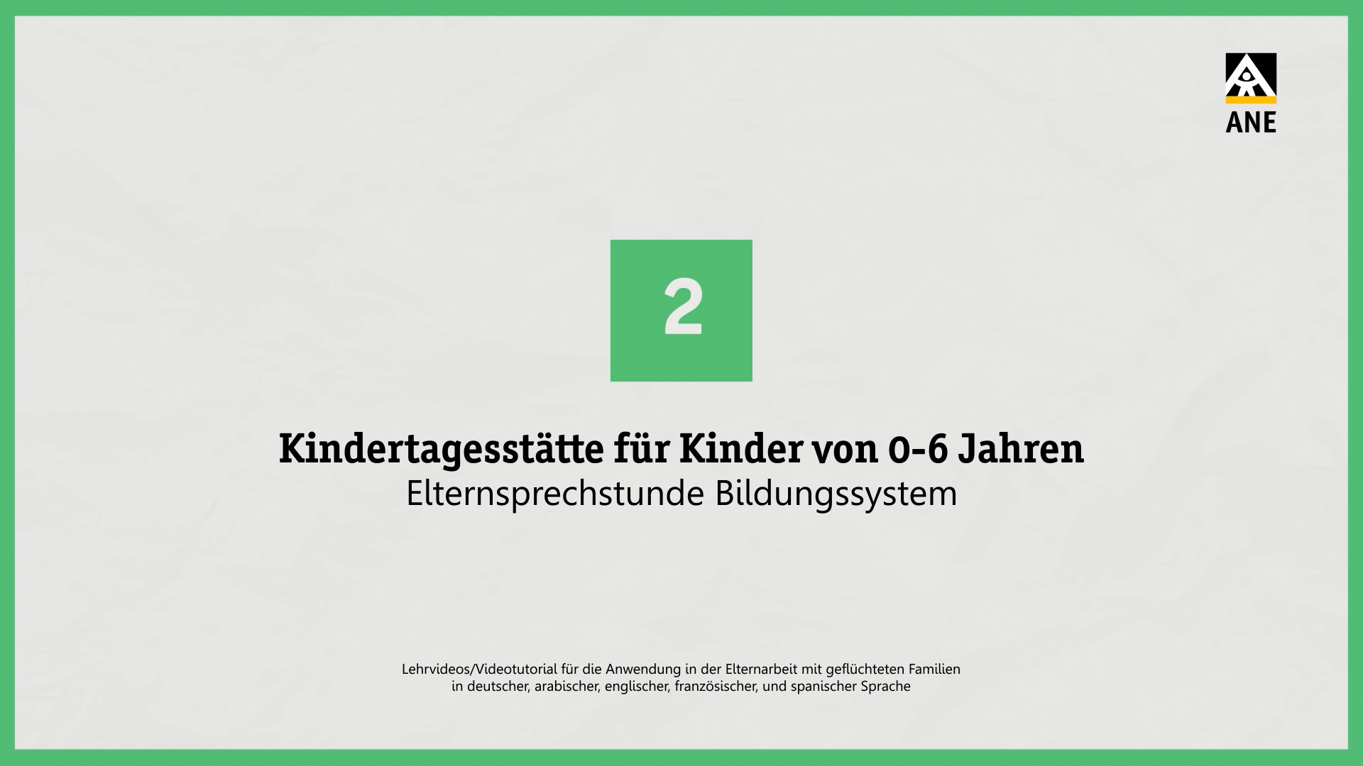 Kindertagesstätte für Kinder in Arabisch